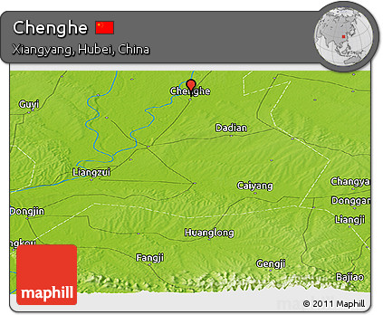 Physical Panoramic Map of Chenghe