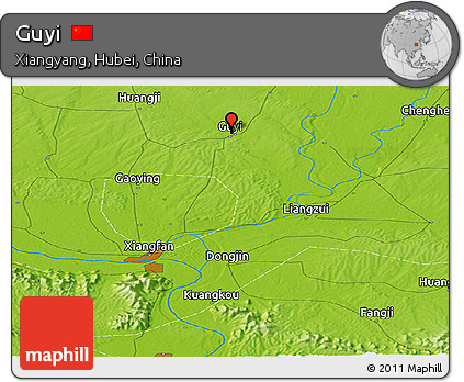 Physical Panoramic Map of Guyi