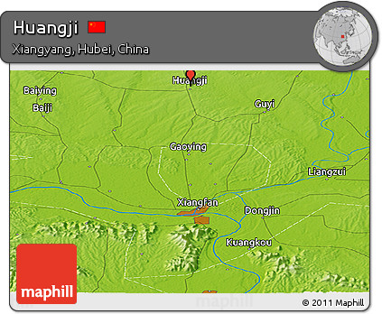 Physical Panoramic Map of Huangji