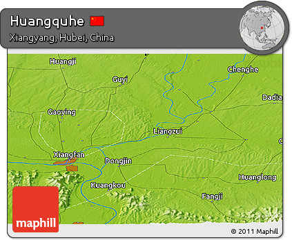 Physical Panoramic Map of Huangquhe