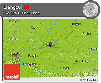 Physical Panoramic Map of Liangzui