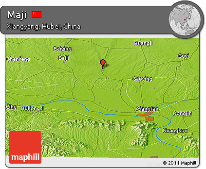 Physical Panoramic Map of Maji