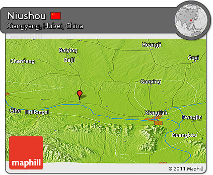Physical Panoramic Map of Niushou