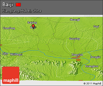 Physical Panoramic Map of Baiji