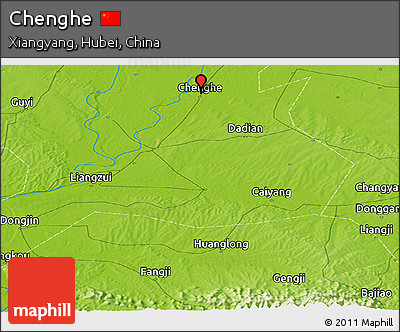 Physical Panoramic Map of Chenghe