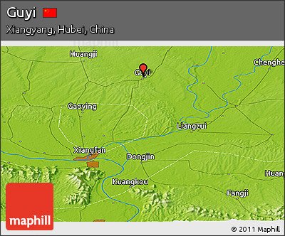 Physical Panoramic Map of Guyi