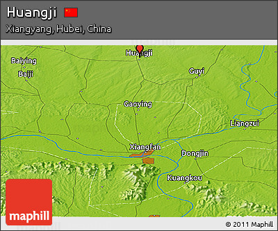 Physical Panoramic Map of Huangji