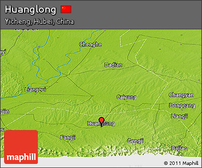 Physical Panoramic Map of Huanglong