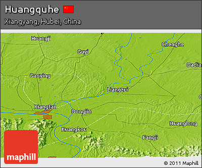 Physical Panoramic Map of Huangquhe