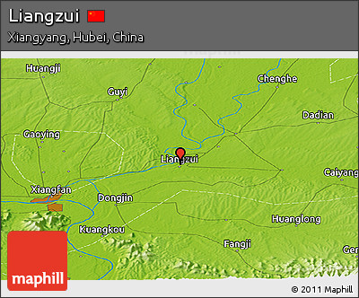 Physical Panoramic Map of Liangzui