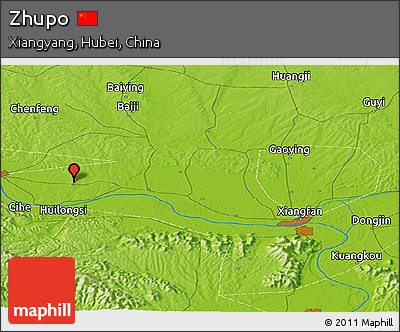 Physical Panoramic Map of Zhupo