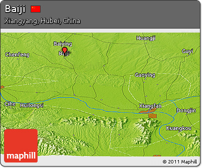 Physical Panoramic Map of Baiji