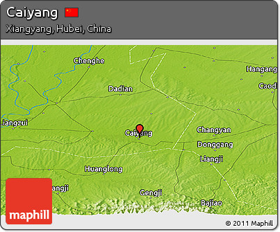 Physical Panoramic Map of Caiyang