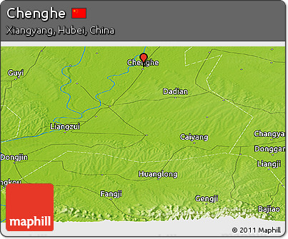Physical Panoramic Map of Chenghe