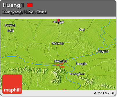 Physical Panoramic Map of Huangji