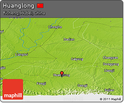 Physical Panoramic Map of Huanglong