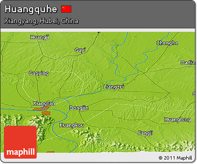 Physical Panoramic Map of Huangquhe