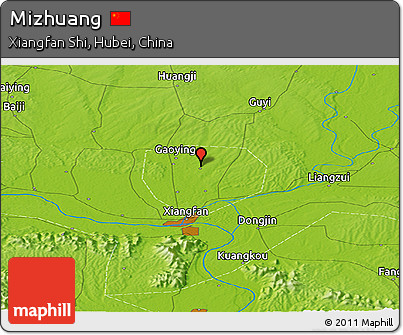 Physical Panoramic Map of Mizhuang