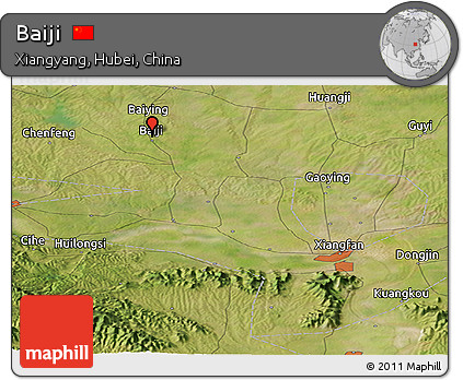 Satellite Panoramic Map of Baiji