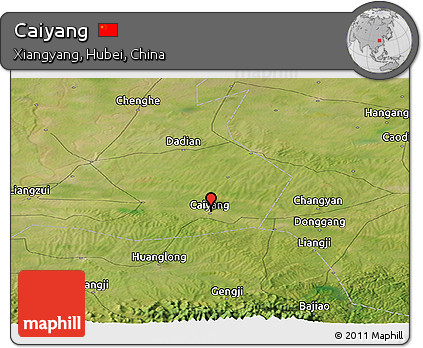 Satellite Panoramic Map of Caiyang