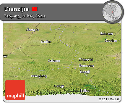Satellite Panoramic Map of Dianzijie