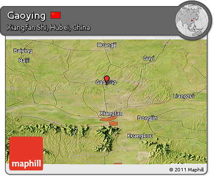 Satellite Panoramic Map of Gaoying