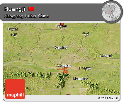 Satellite Panoramic Map of Huangji