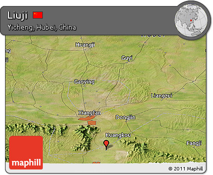 Satellite Panoramic Map of Liuji