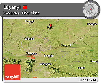 Satellite Panoramic Map of Lüyanyi