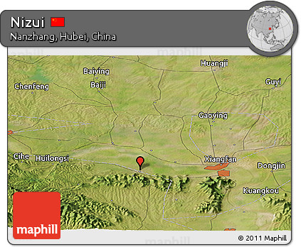 Satellite Panoramic Map of Nizui
