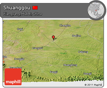 Satellite Panoramic Map of Shuanggou
