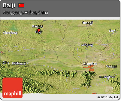 Satellite Panoramic Map of Baiji