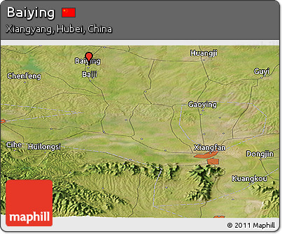 Satellite Panoramic Map of Baiying