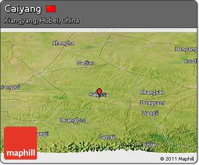 Satellite Panoramic Map of Caiyang