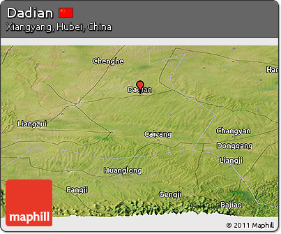 Satellite Panoramic Map of Dadian