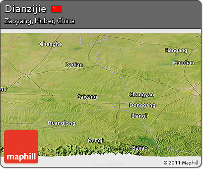 Satellite Panoramic Map of Dianzijie