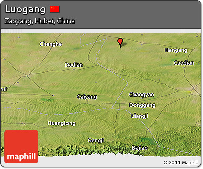 Satellite Panoramic Map of Luogang