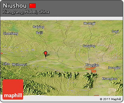 Satellite Panoramic Map of Niushou