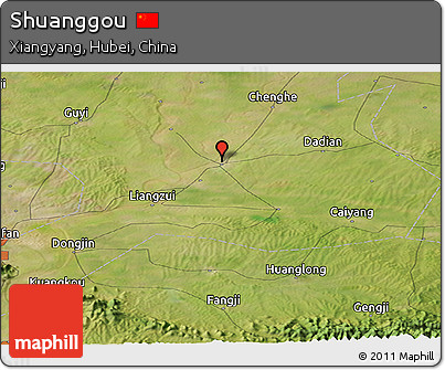 Satellite Panoramic Map of Shuanggou
