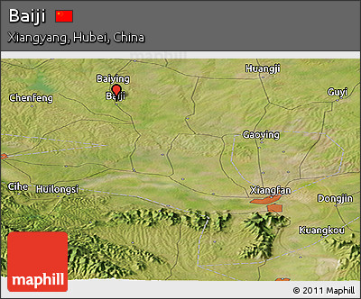 Satellite Panoramic Map of Baiji