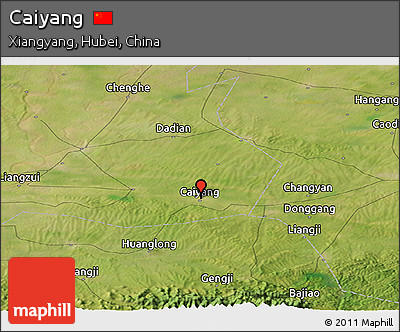 Satellite Panoramic Map of Caiyang