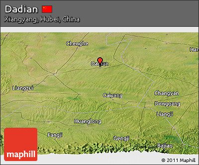 Satellite Panoramic Map of Dadian