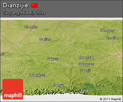 Satellite Panoramic Map of Dianzijie