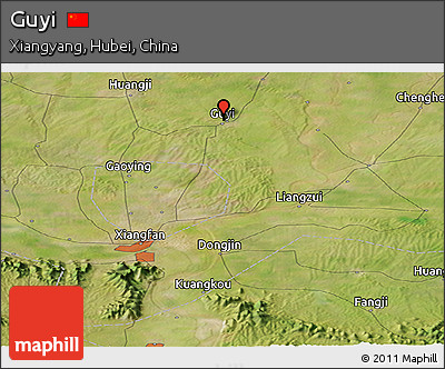 Satellite Panoramic Map of Guyi