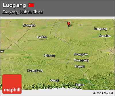 Satellite Panoramic Map of Luogang