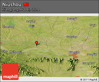 Satellite Panoramic Map of Niushou