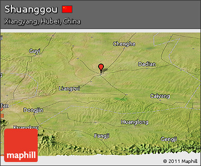Satellite Panoramic Map of Shuanggou