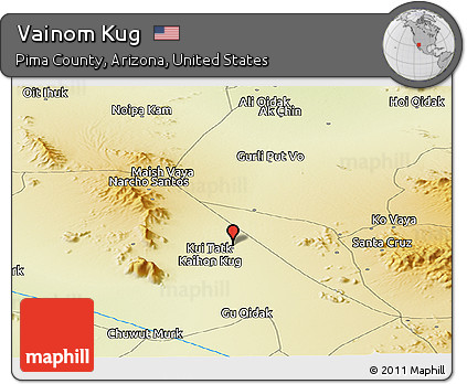 Physical Panoramic Map of Vainom Kug