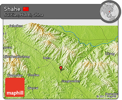 Physical 3D Map of Shahe