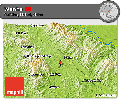 Physical 3D Map of Wanhe